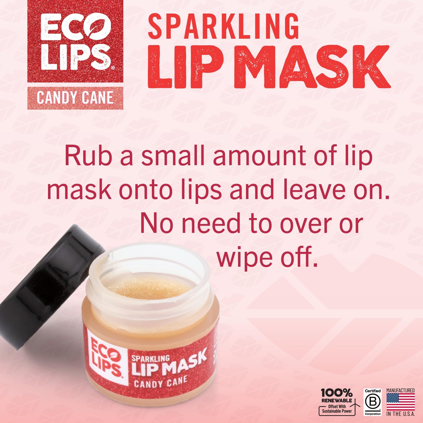 Eco Lips Vanilla Mint Candy Cane Lip Scrub & Lip Mask Duo – Natural Exfoliating Lip Care Set (2 x 0.25 oz)