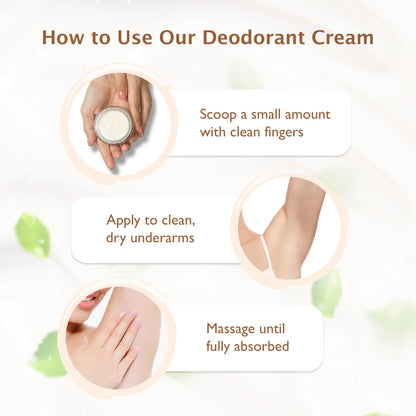 ECO ROOTS Natural Deodorant Cream – Aluminum-Free, Baking Soda Free, Vegan, Coconut Scent