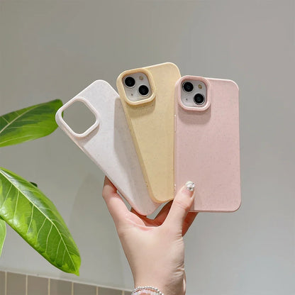 Eco Wheat Straw Phone Case – Soft Silicone Biodegradable Cover