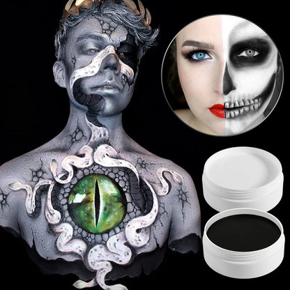 Ecofavor Black & White Face Paint Kit (6pcs) – Professional Oil-Based, Non-Toxic, Long-Lasting
