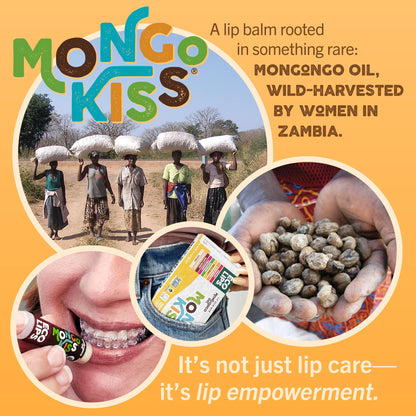 Eco Lips Mongo Kiss USDA Organic Lip Balm Set 8-Pack with Mongongo Oil & Cocoa Butter - USA Made