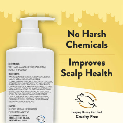 ECZEMA HONEY Nourishing Shampoo – Calming Scalp Care for Eczema, Psoriasis & Flaking | Daily Dandruff Shampoo (8 oz)