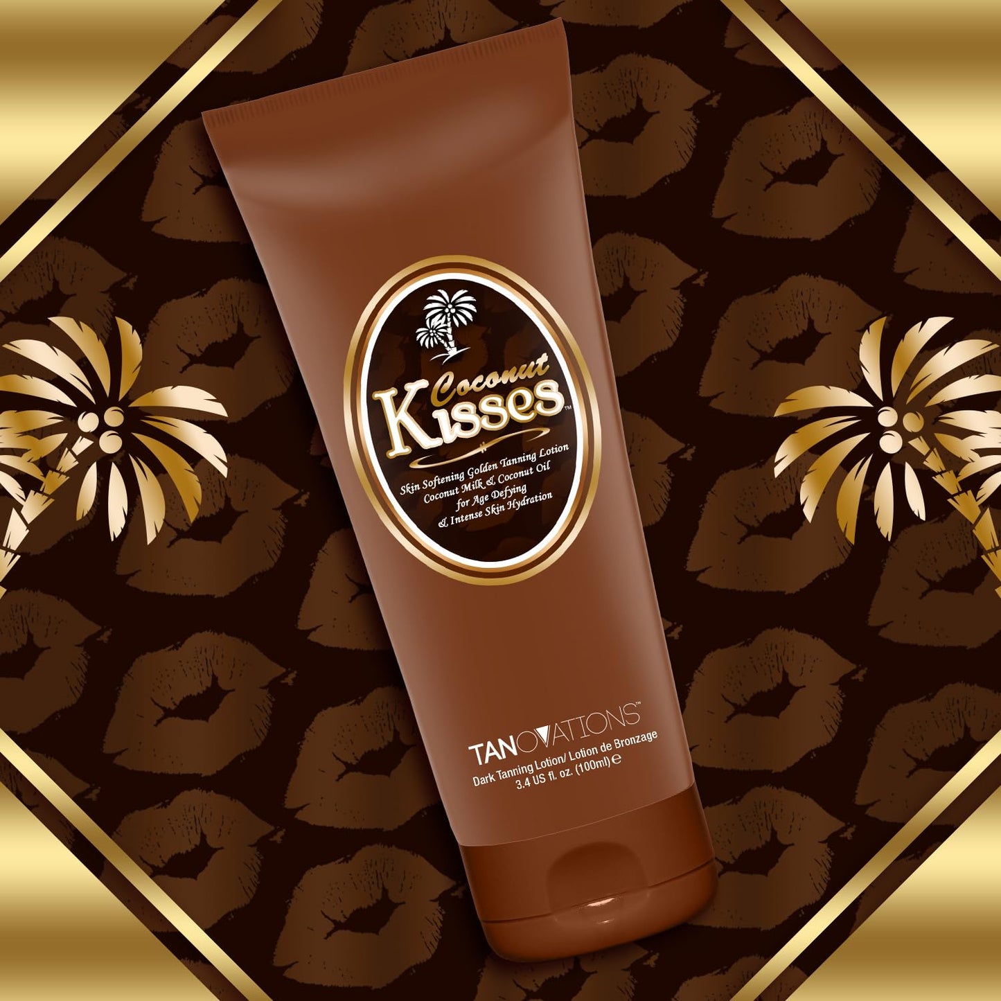 Ed Hardy Coconut Kisses Golden Tanning Lotion – Cruelty Free, Gluten Free, DHA Free | 3.4 oz