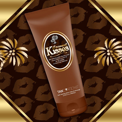 Ed Hardy Coconut Kisses Golden Tanning Lotion – Cruelty Free, Gluten Free, DHA Free | 3.4 oz