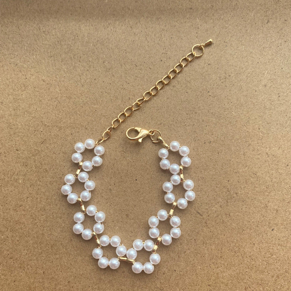 Pearl Necklace and Bracelet