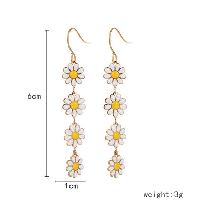 Little Daisy Drop Oil Earrings