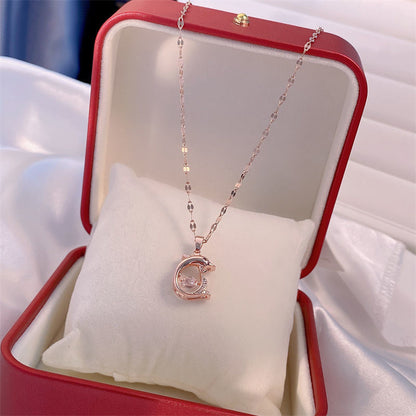 Perfume Bottle Pendant Zircon Necklaces