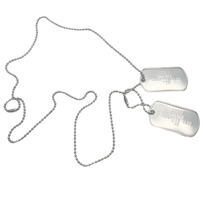 'EDDIE MUNSON' Dog Tags - Costume Cosplay Prop Replica Military - Stainless Steel Chains Included