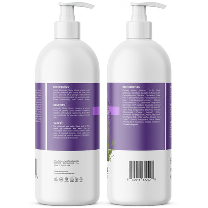 Edenika Lavender Body Wash with Vitamin E – Organic & Gentle 2-Pack, 16 oz