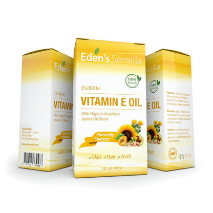 Eden's Semilla Vitamin E Oil 35000 IU with Organic Rosehip & Jojoba