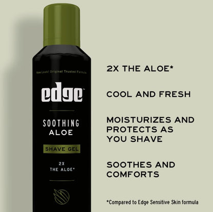 Edge Soothing Aloe Shave Gel — 7 oz, 3-Pack for Sensitive Skin
