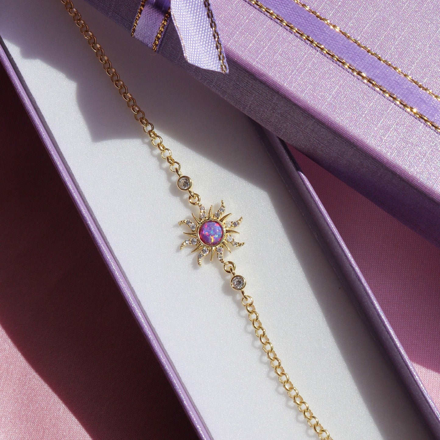 Vintage Multicolour Opal Pendant Necklace & Jewelry Set