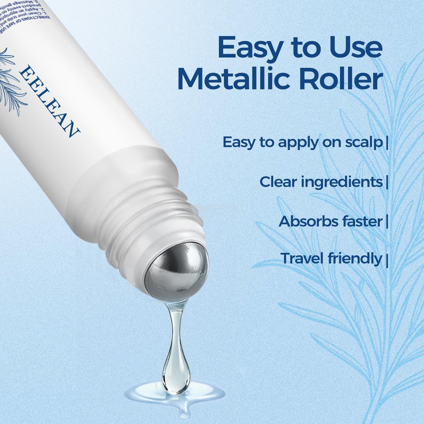 EELEAN Hair Growth Serum Roll-On 25ml – 3% Rosemary, 3% Redensyl & 2% Anagain for Hair Density
