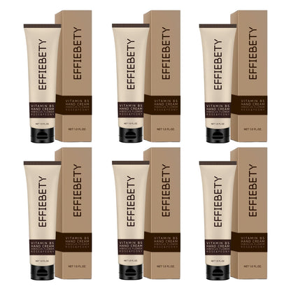 EFFIEBETY 6 Pack Vitamin B5 Hand Cream – Fast-Absorbing, Non-Greasy, Hibiscus Rose & Peony