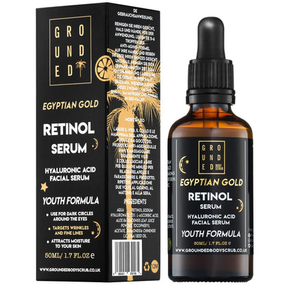 Egyptian Gold Retinol Face Serum - Anti ageing skincare 2 sizes Available
