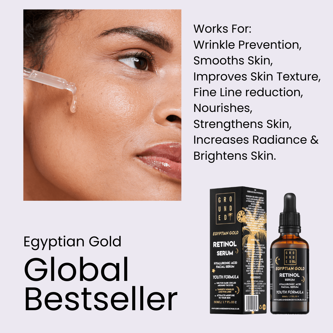 Egyptian Gold Retinol Face Serum - Anti ageing skincare 2 sizes Available