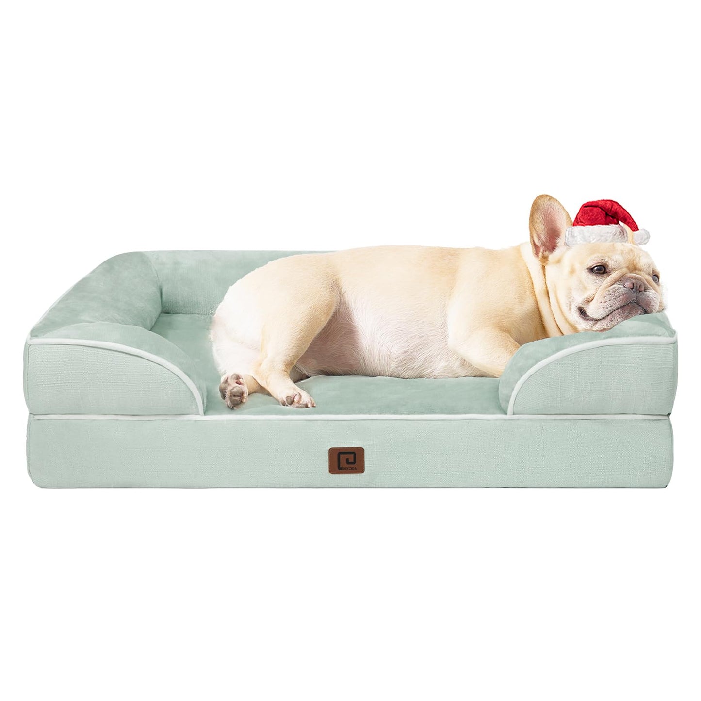 EHEYCIGA Orthopedic Dog Bed for Medium Dogs — Waterproof Memory Foam, Sage Green, 30L x 20W x 6.5H