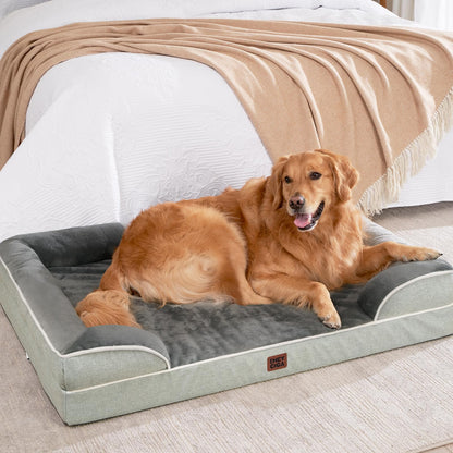 EHEYCIGA Orthopedic Dog Bed for Large Dogs – Waterproof Memory Foam Couch Bed