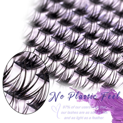 EHSZM BEAUTY 14mm D-Curl Tapered-Tip Wispy Lash Clusters – Independent Pack for Outer Corner Lift & Mix-and-Match | Style Starry