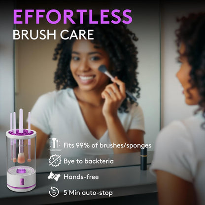 EITABEL 2-in-1 Makeup Brush Cleaner Machine | 7000 RPM Portable Auto Cleanser