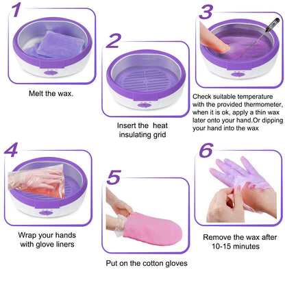 Ejiubas Paraffin Wax Machine for Hands & Feet — Quick Heat, Large Capacity