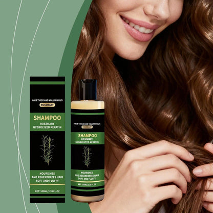 ekxzvg Organic Rosemary Hair Growth Shampoo — Natural Thickening & Strengthening with Hydrolyzed Keratin and Rosemary Extract (2pc)