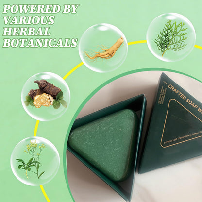 ekxzvg Nature Triangle Shampoo Bar – Usman Herb & Ginseng, 2-Pack