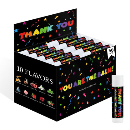 ElasignShopo 50 Pack Lip Balms Bulk — Employee Appreciation Gifts for Staff & Events