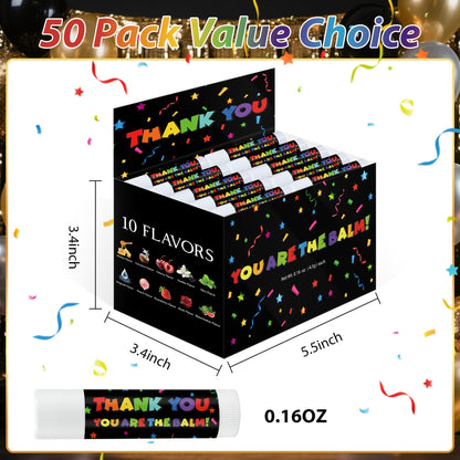 ElasignShopo 50 Pack Lip Balms Bulk — Employee Appreciation Gifts for Staff & Events