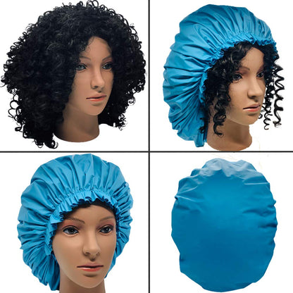 ELEBOX 2 Pack Premium X-Large Waterproof Shower Caps – Braids & Hair Protection