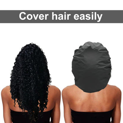 ELEBOX 2 Pack Premium X-Large Waterproof Shower Caps – Braids & Hair Protection
