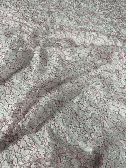 Elegant Lace Embroidered Fabric by the Metre