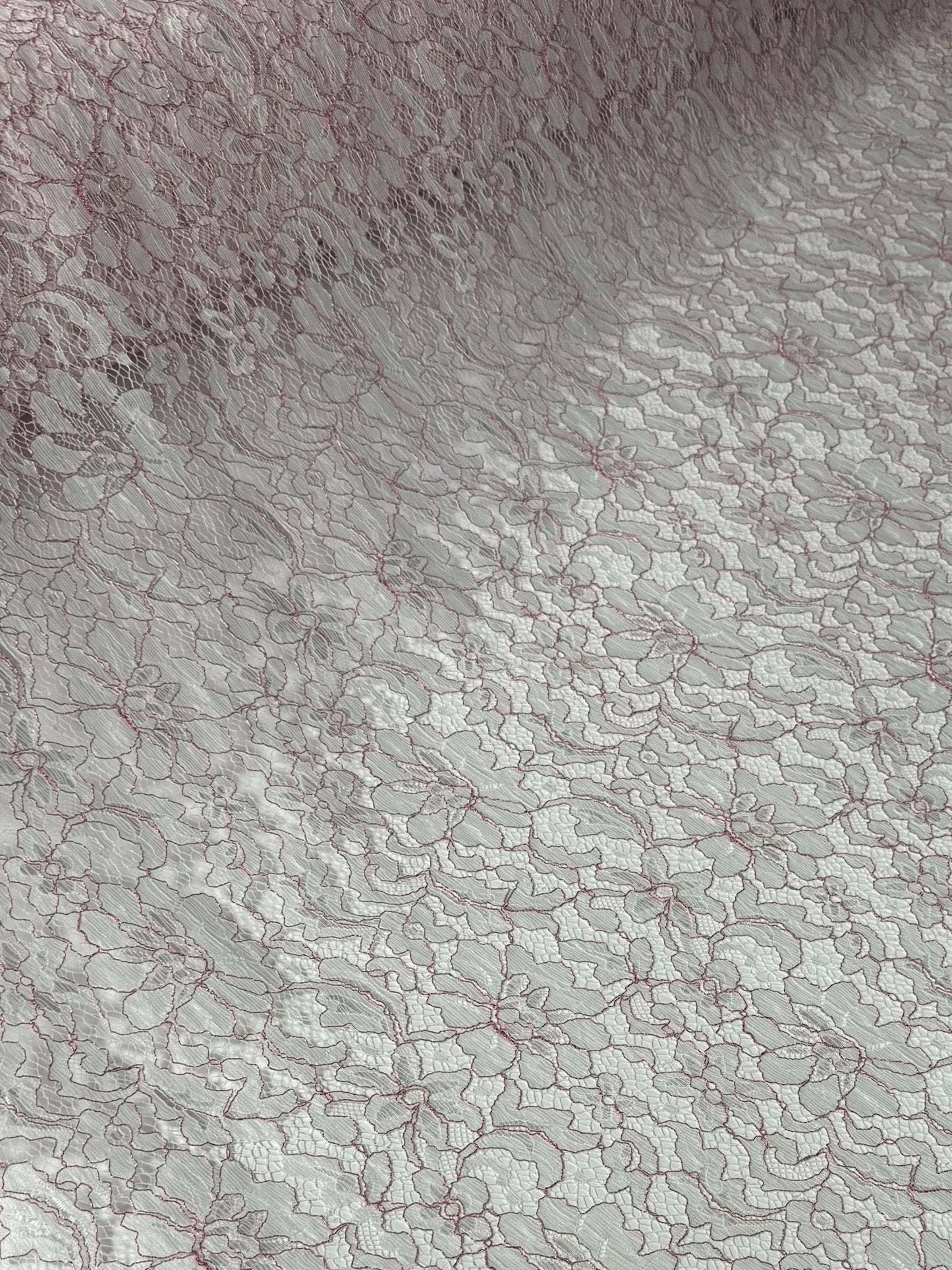 Elegant Lace Embroidered Fabric by the Metre