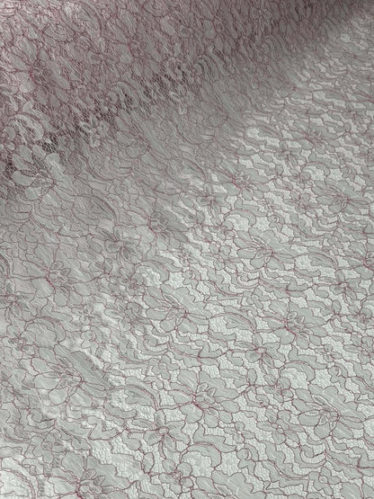 Elegant Lace Embroidered Fabric by the Metre