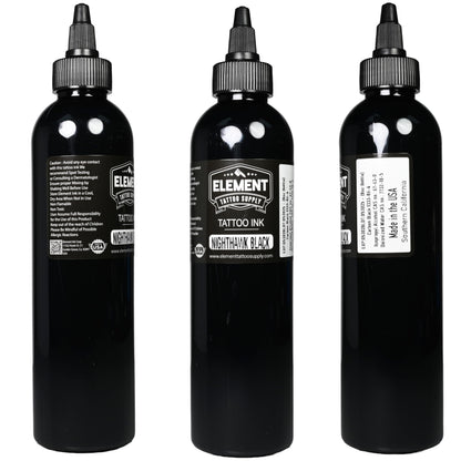 Element Tattoo Supply Black & White Ink Set – 8oz for Outlines, Shading & Highlights