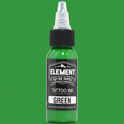 Element Tattoo Supply 6-Color Bright Ink Set – 1oz Pigment Bottles for Shading & Colorful Tattoos