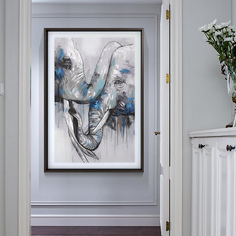 Elephant Parents Framed Wall Art Print 80*120cm