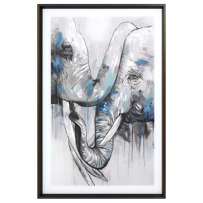 Elephant Parents Framed Wall Art Print 80*120cm