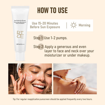 Elesysy Relief Sun SPF50+ Sunscreen – 2-Pack with Rice & Probiotics, PA++++ Korean Skin Care
