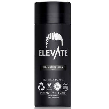 Elevate Hair Fibers – Instant Thickening & Concealment for Men & Women | Black, 28g