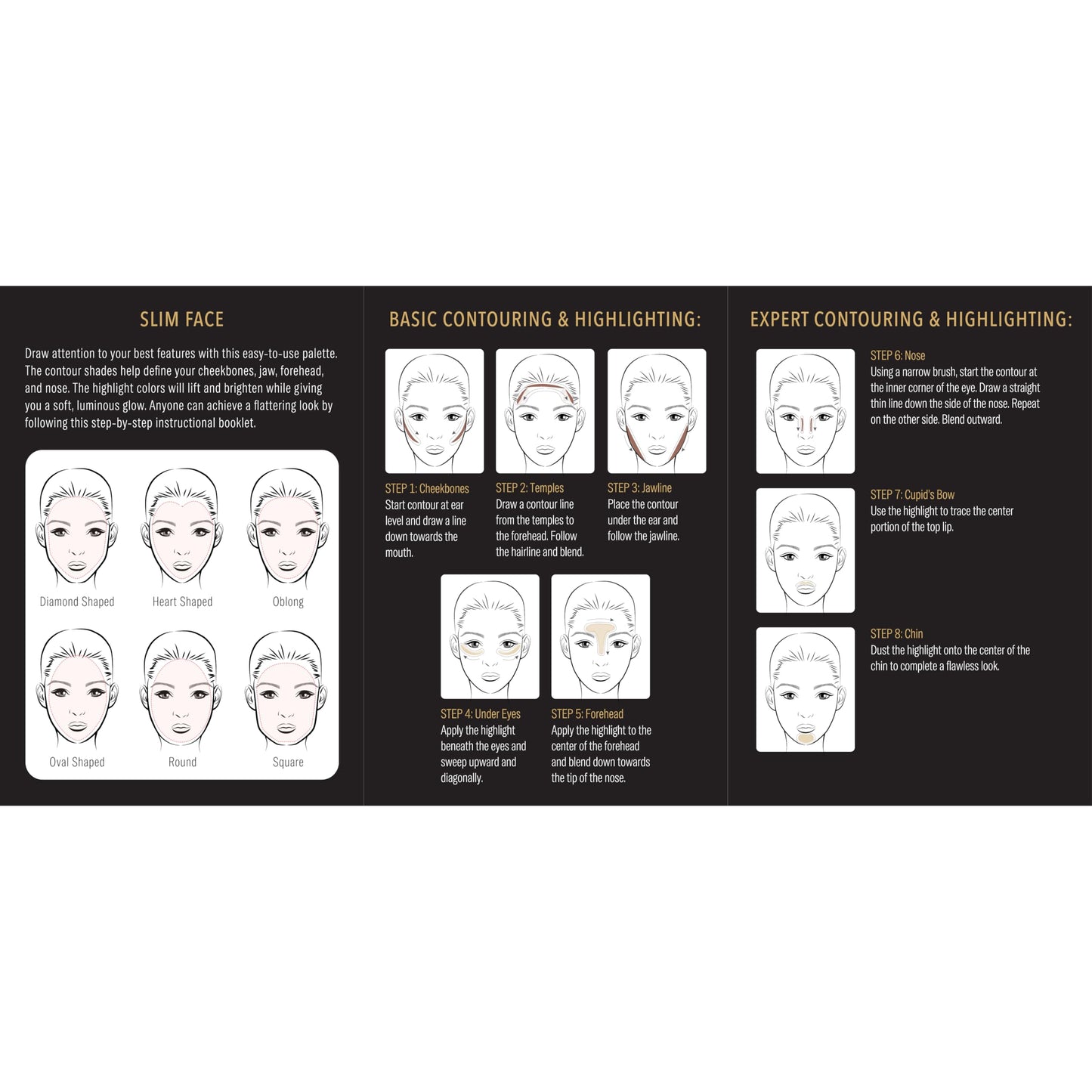 Elizabeth Mott Bronzer Contour Palette – 6 Blendable Shades for All Skin Tones, Natural Glow (Cruelty-Free)