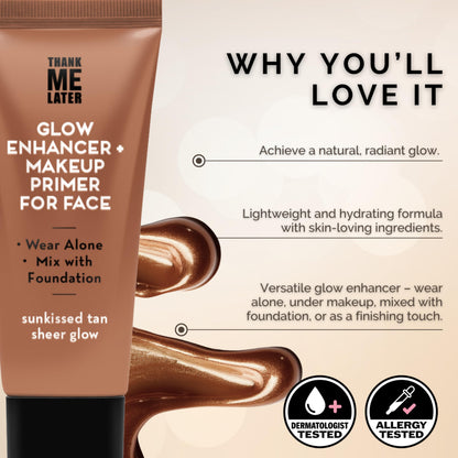 Elizabeth Mott Thank Me Later Glow Enhancer – Hydrating Primer & Highlighter (Vegan, Cruelty-Free)