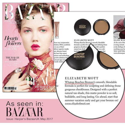 Elizabeth Mott Whatup Beaches Bronzer – Vegan & Cruelty-Free Face Bronzer (10 g) for Contour, Bronze & Glow
