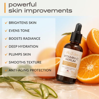 Ella & Eden Vitamin C Serum for Face – Hydrating, Brightening, Fragrance-Free (1 Fl Oz)