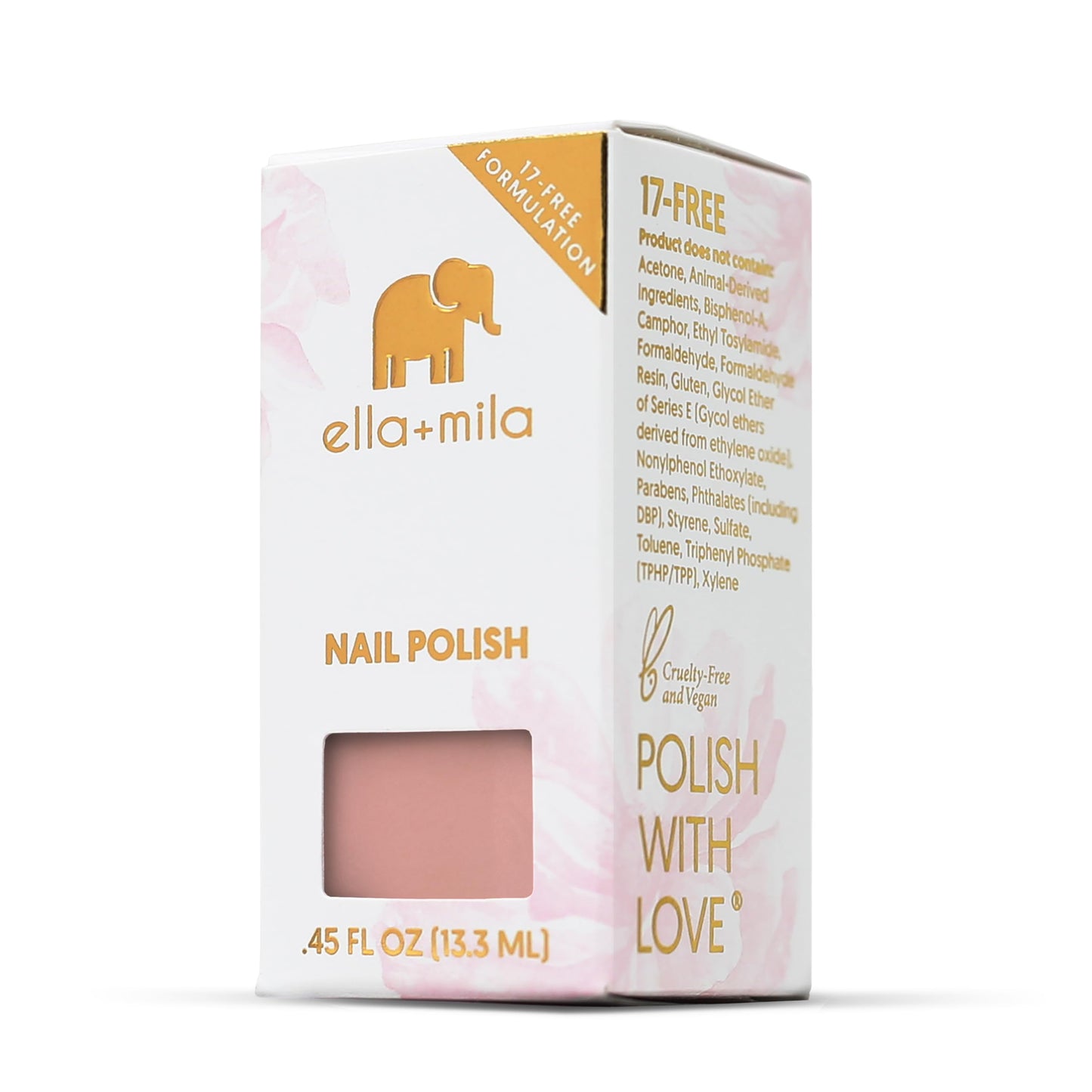 ella+mila Desert Suede Pink Nail Polish — Fast Dry, Long-Lasting, Chip-Resistant (0.45 fl oz)