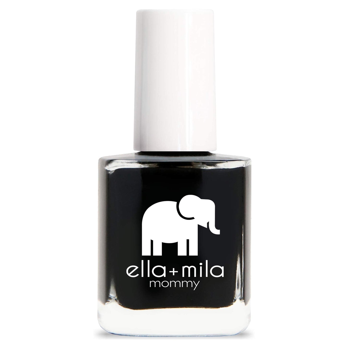 ella+mila Lights Out Black Nail Polish – Quick-Dry, Chip-Resistant, 0.45 fl oz