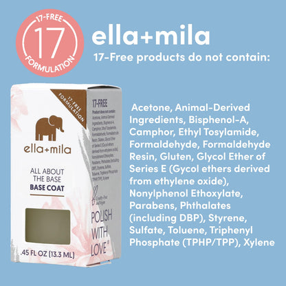ella+mila Ridge Filler Base Coat Nail Polish – Smoothing Nail Treatment & Long-Lasting Ridge Filler
