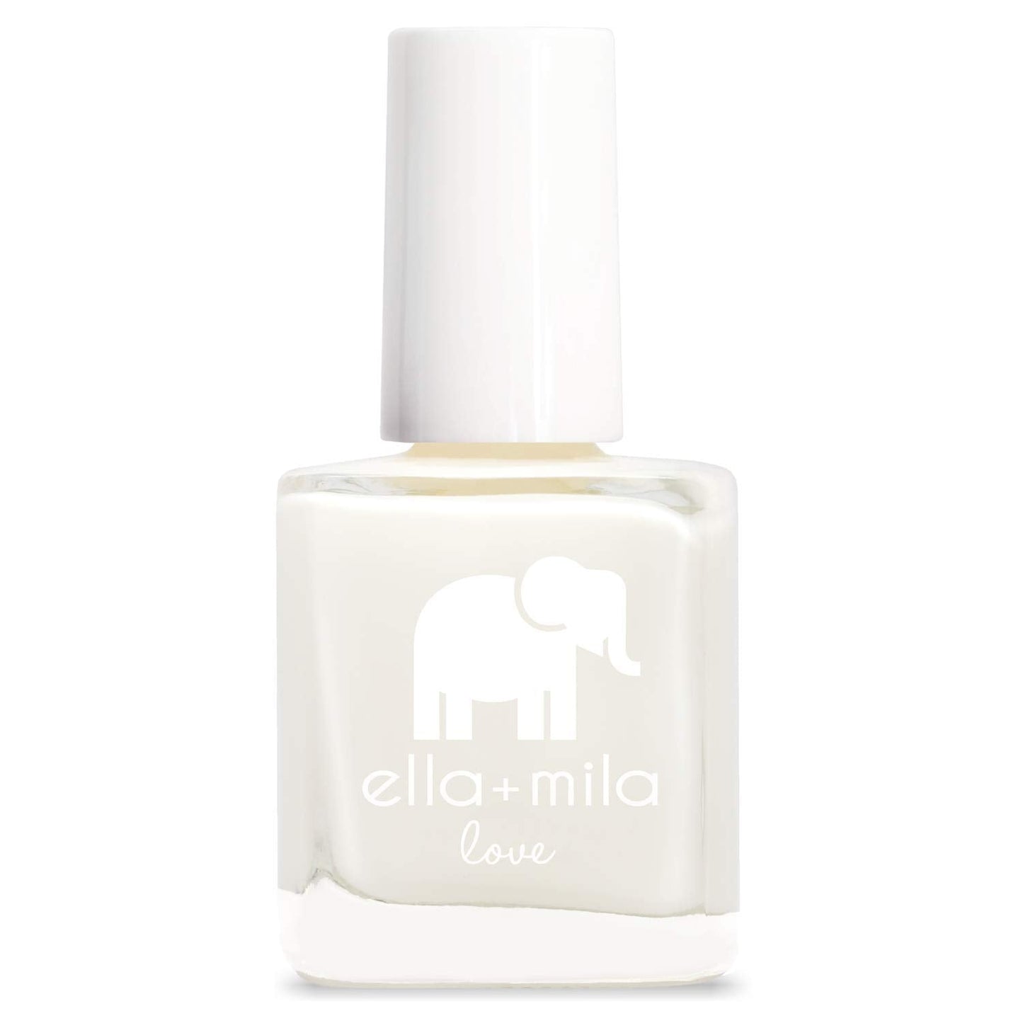 ella+mila Pure Love Quick-Dry White Nail Polish – Long-Lasting & Chip-Resistant, 0.45 oz
