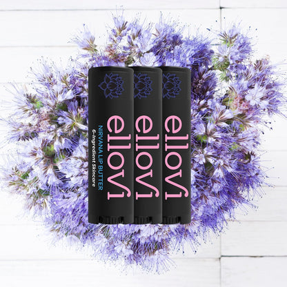 Ellovi Nirvana Lip Butter 3-Pack – Pure 6-Ingredient Vegan Lip Care