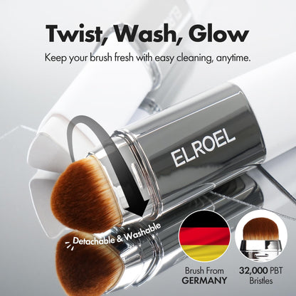 ELROEL BLANC Cover Stick V – Color-Changing Foundation with Detachable Brush